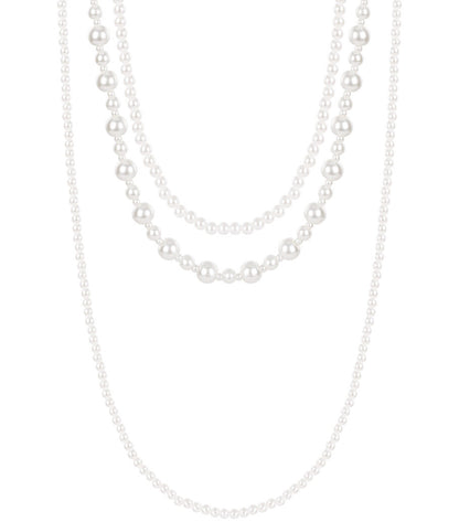 Layered Necklace mixed pearls