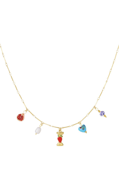 Happy Initials necklace with charms