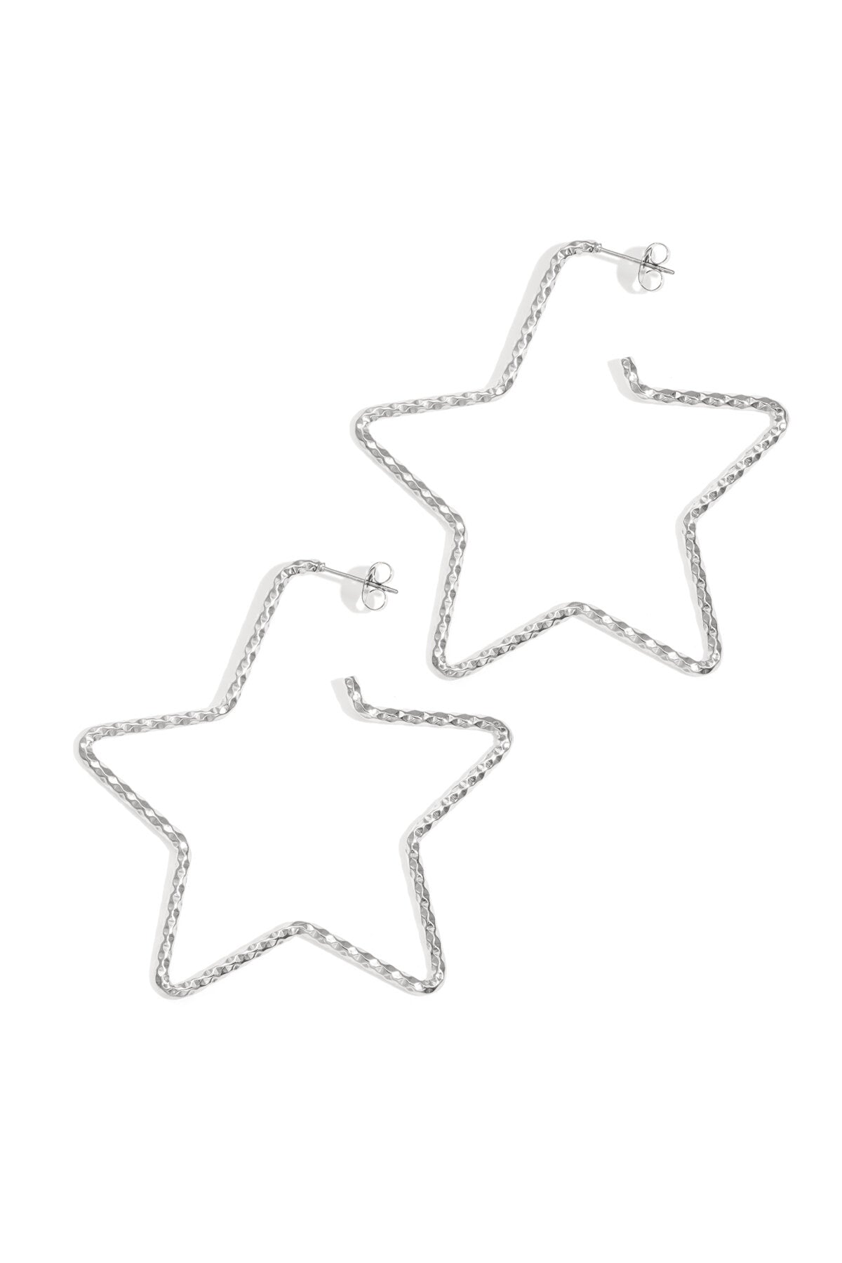 Stainless Steel Hoop Earrings Star Casual Daily Simple Series Women's jewelry