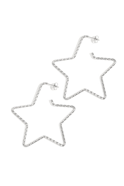 Stainless Steel Hoop Earrings Star Casual Daily Simple Series Women's jewelry