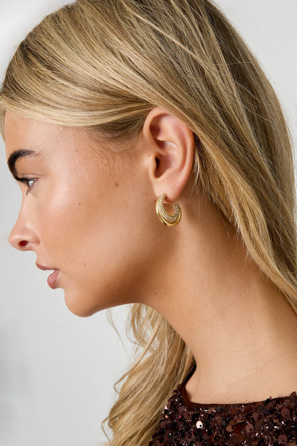Stainless Steel Hoop Earrings circle Casual Daily Simple Series Women's jewelry