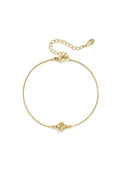 Bracelet with minimalist clover and beads