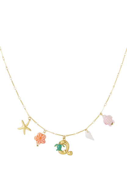 Happy Initials necklace with charms