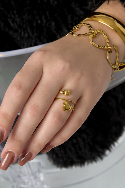 Stainless Steel Minimalist Rings Heart Casual Daily Simple Series Women's jewelry