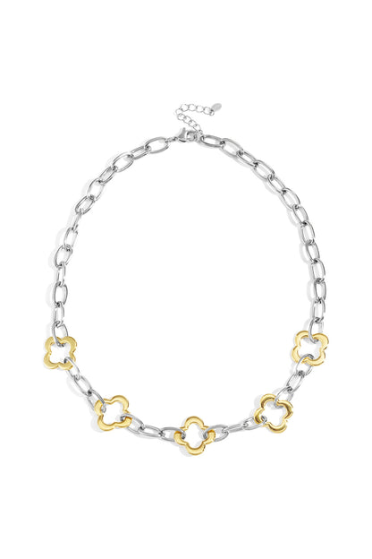 Stainless Steel Chain Necklaces Clover Casual Daily Simple Series Women's jewelry