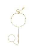 Handchain with drop-shaped statement stones