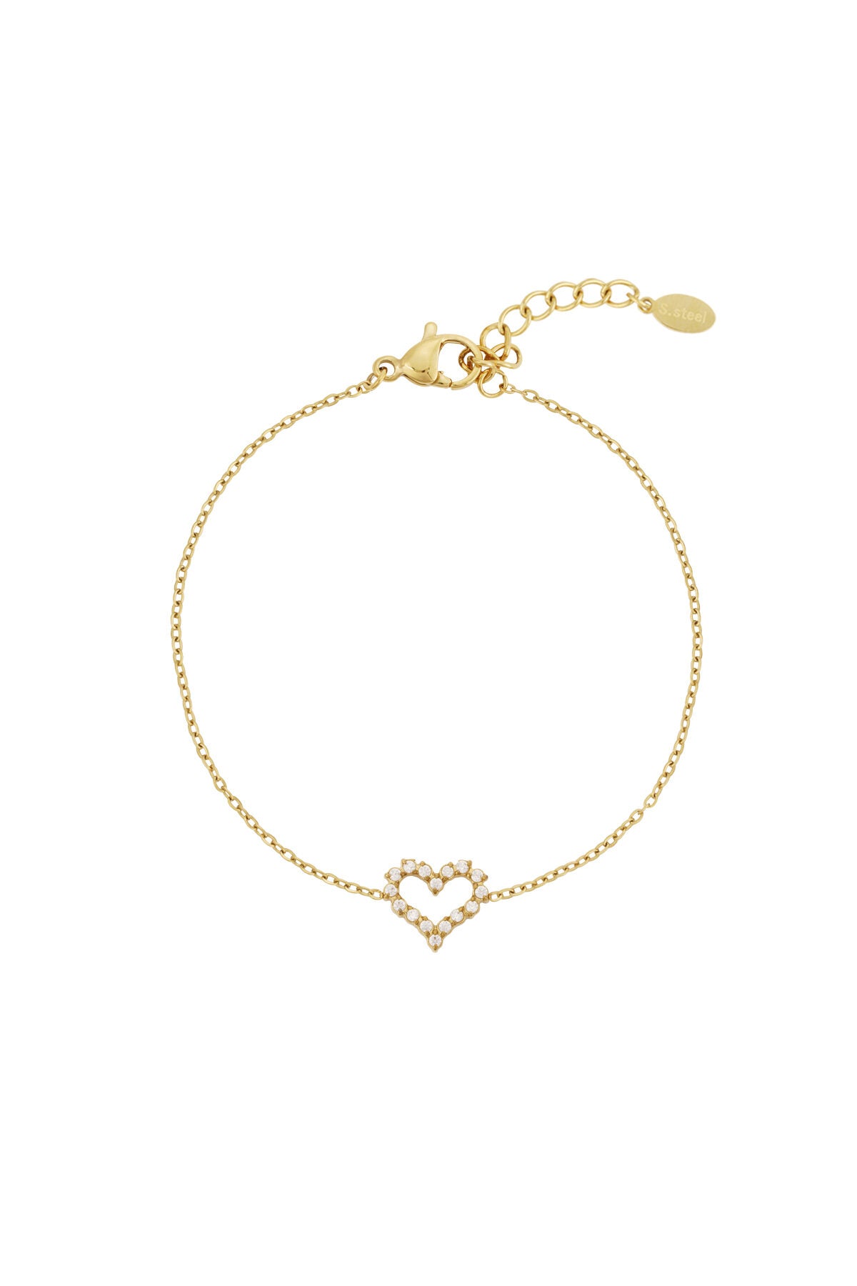 Rhinestones heart Bracelet