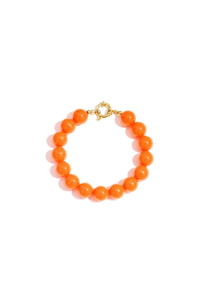 Bracelet with medium beads and front clasp-12mm