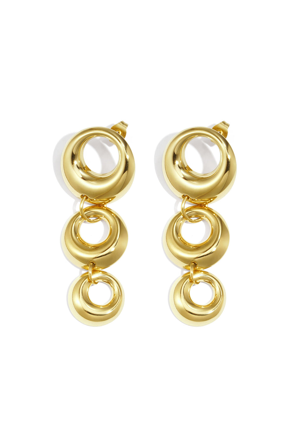 Stainless Steel Dangle Earrings circle Casual Daily Simple Series Women's jewelry