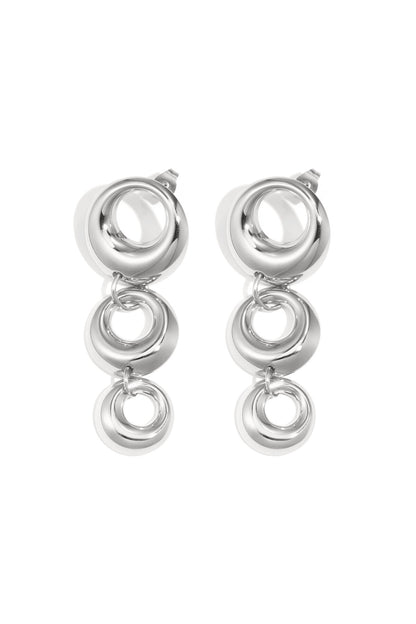 Stainless Steel Dangle Earrings circle Casual Daily Simple Series Women's jewelry