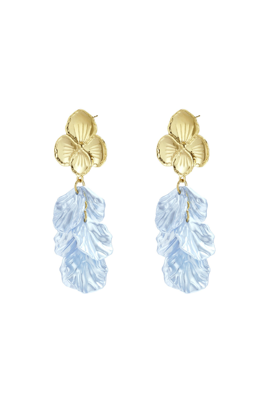Flower earrings with mother of pearl