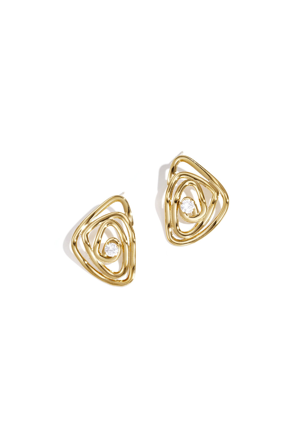 Hypnosis earrings with stone