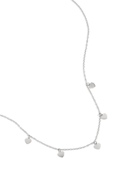 simple necklace with heart pendants