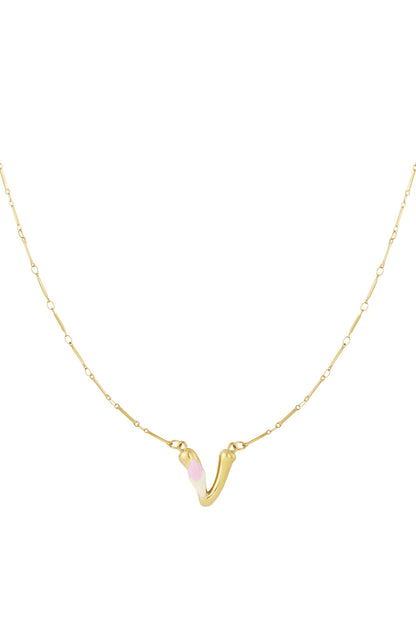 Happy Initials necklace with charms