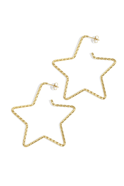 Stainless Steel Hoop Earrings Star Casual Daily Simple Series Women's jewelry