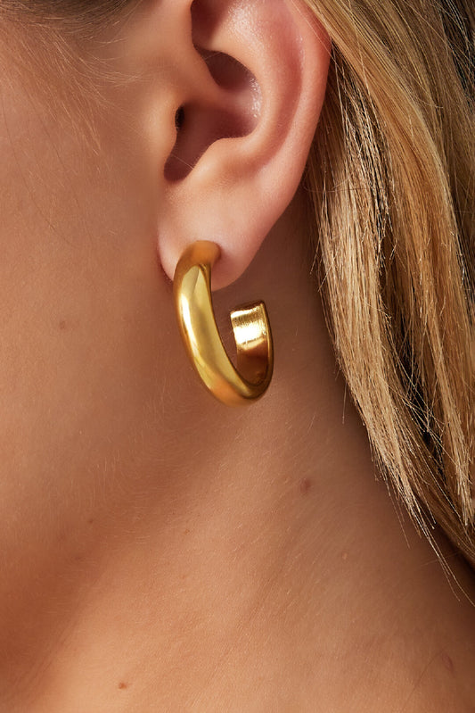 Thick hoop earrings