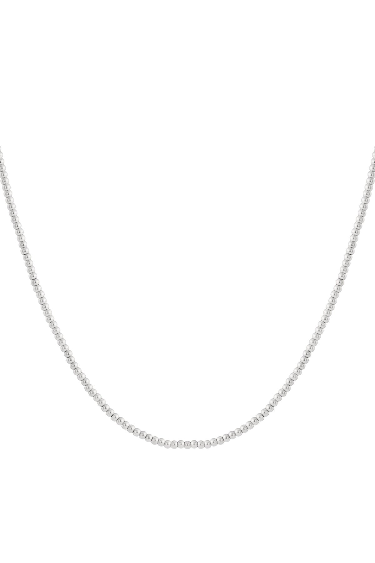 Solid bead necklace-4mm