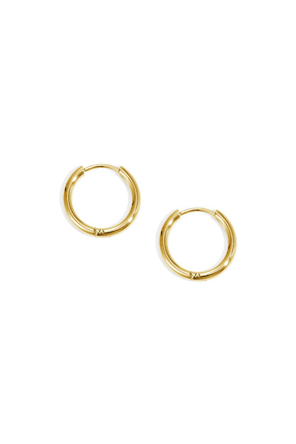 Earrings Little Hoops 1,6cm Gold Color Stainless Steel
