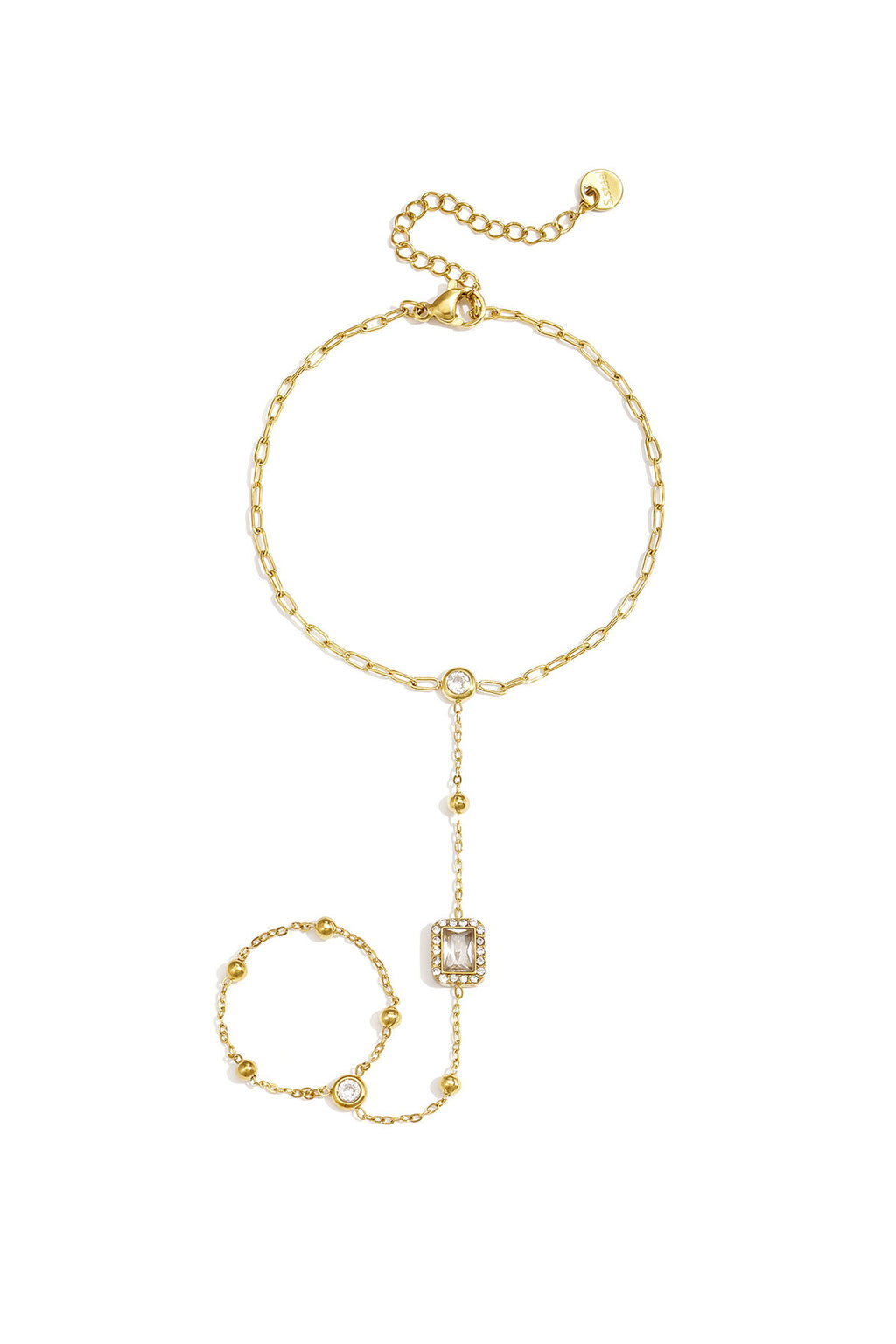 Handchain with framed statement stone