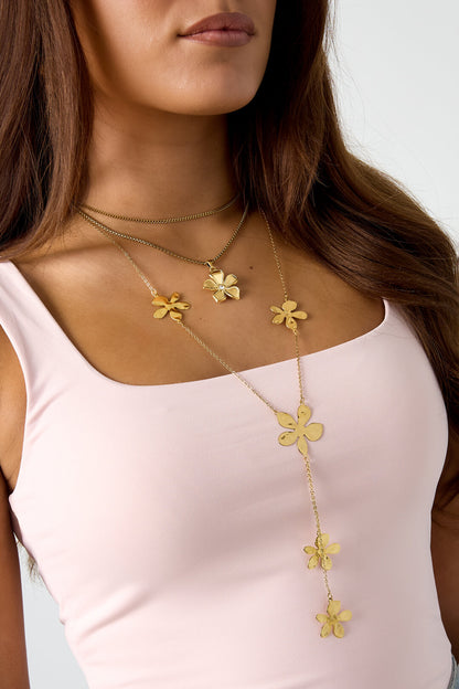 long flower party necklace