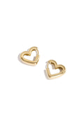 Heart-Shaped Hoop Earrings in Three Sizes