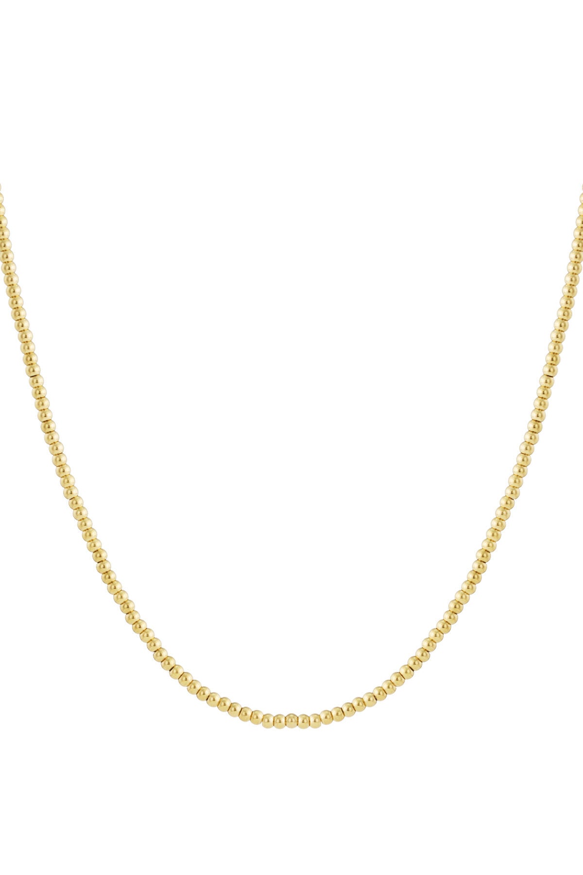 Solid bead necklace-5mm
