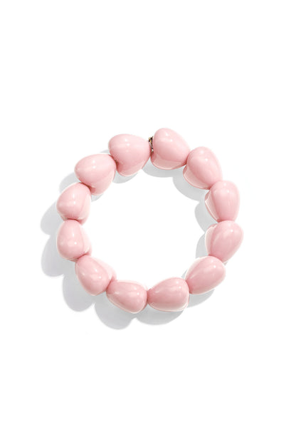 Bracelet with chunky heart beads