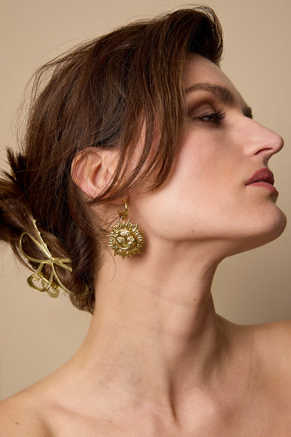 Stainless Steel Drop Earrings sun Casual Daily Simple Series Women's jewelry